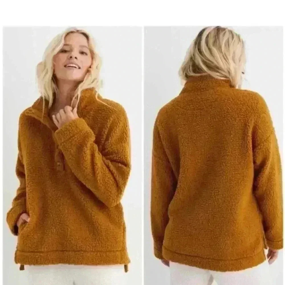 Aerie Cloud Sherpa Fleece Pullover Size S